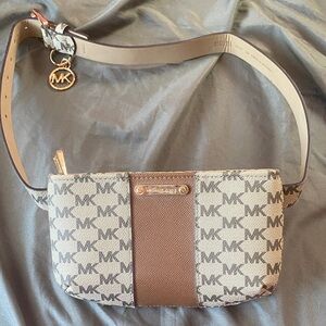 Michael Kors Signature Brown and Tan Belt Bag
